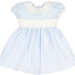 Charming Blue Velvet Dress