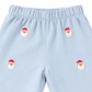 Santa Face Reversible Pants, Light Blue Corduroy