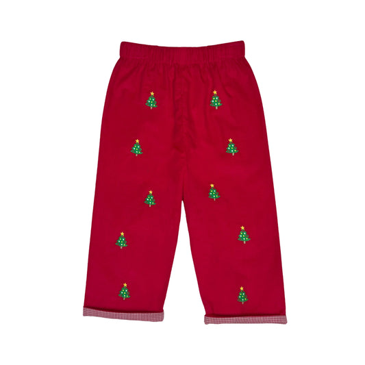 Christmas Tree Leo Pants, Red Cord