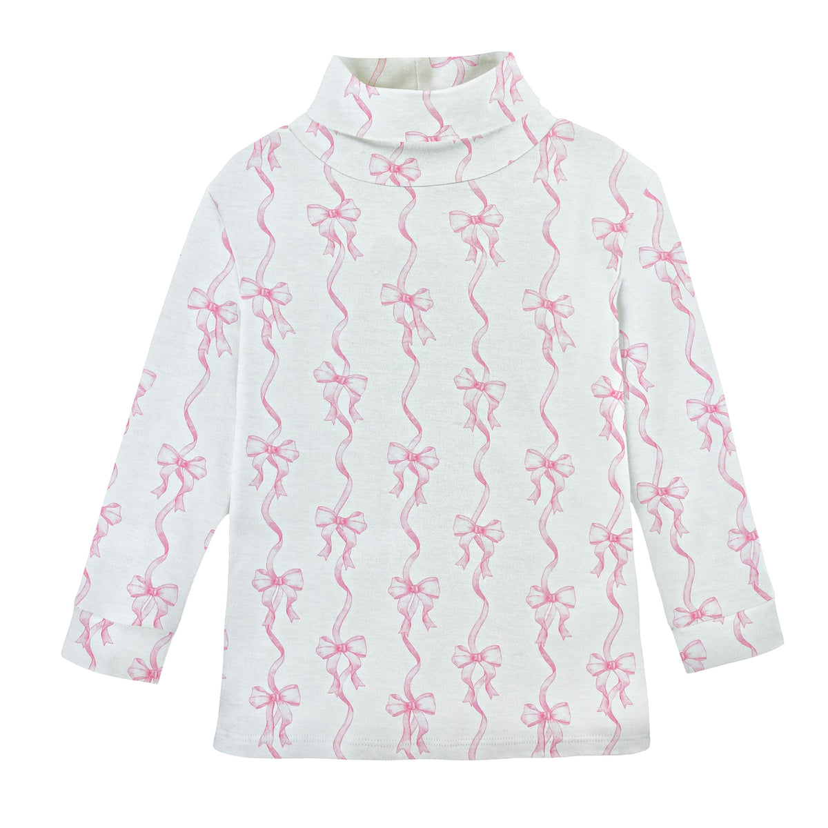 Coquette Bows Printed Turtleneck Tee