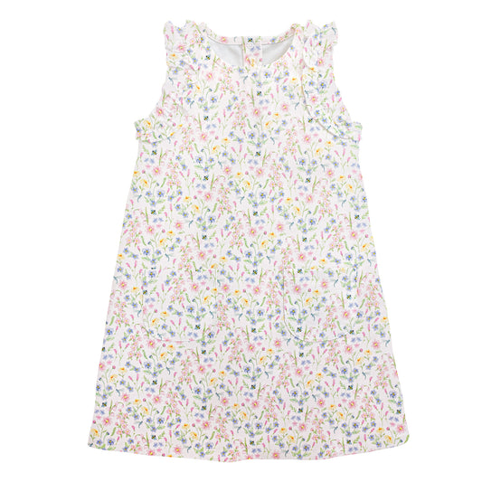 Spring Blush Dress with Ruffles