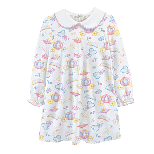 Long Sleeve Printed Dress Set, Once Upon A Time