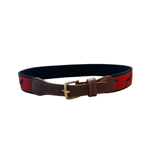 First Belt, Black Dog on Red