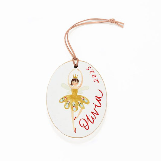 Ornament, Gold Ballerina