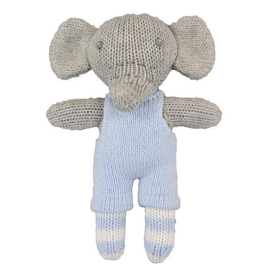 Knit Rattle, Boy Elephant