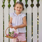 classic childrens clothing girls embroidered blouse with angel sleeves and strawberry embroidery