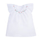 Little English classic children's clothing, girls embroidered blouse with angel sleeves and strawberry embroidery