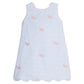 Embroidered Bow Back Dress - Watermelon