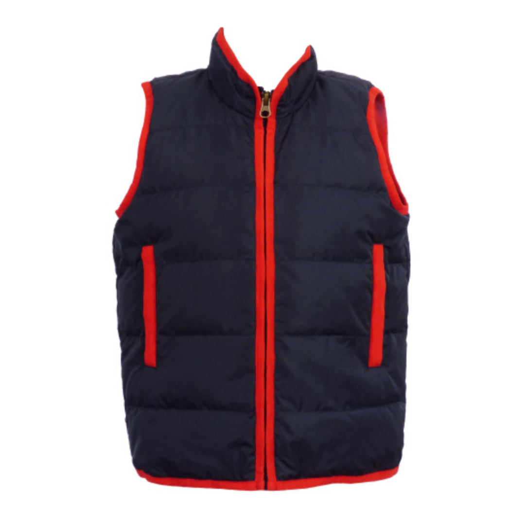 Delta Valley Vest, Navy with Red Trim