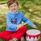 Boy's Banded Pants, Red Corduroy