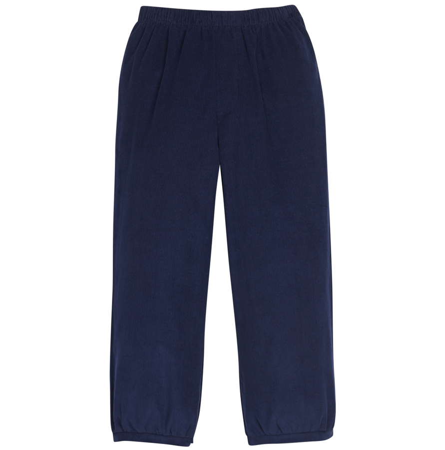 Boy's Banded Pants, Navy Corduroy