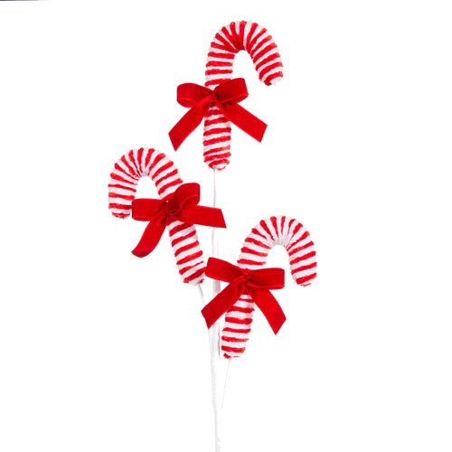 Peppermint Candy Cane Pick, 22" (sold individually)