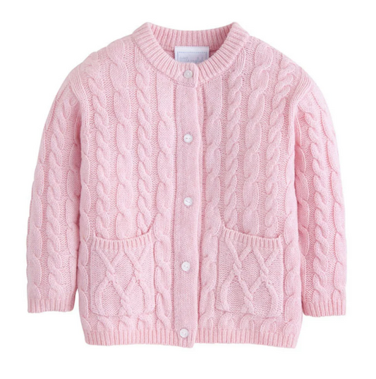 Classic Cashmere Blend Cardigan, Lt Pink