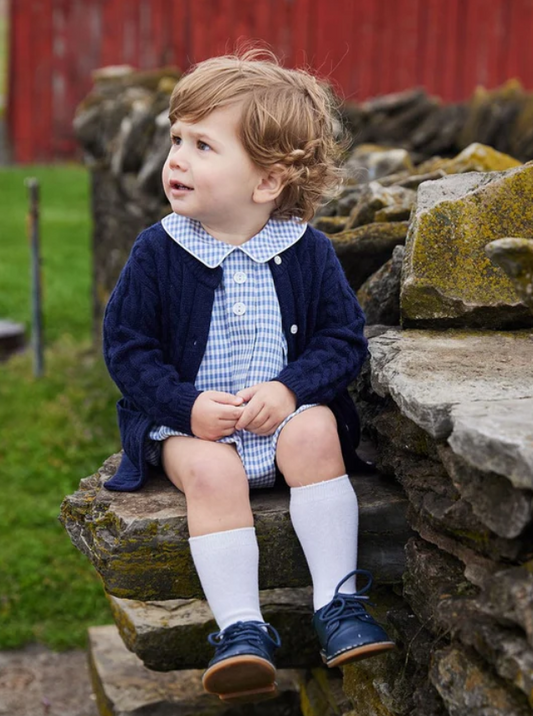 Classic Cashmere Blend Cardigan, Navy