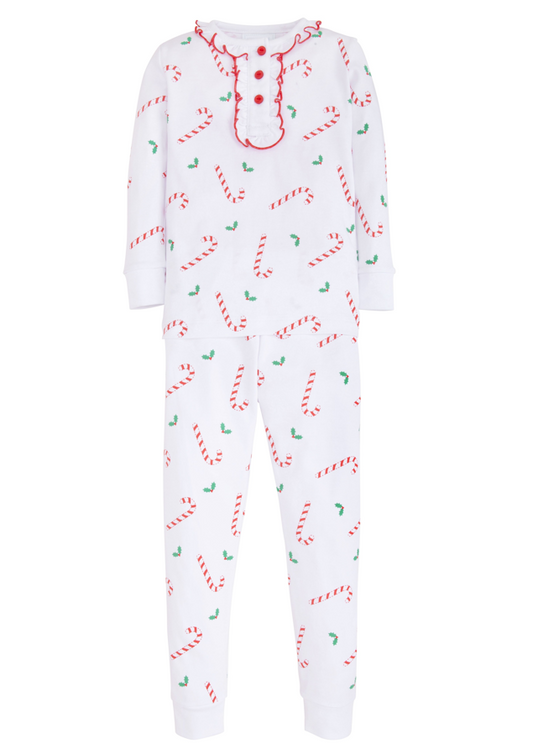 Girl's Candy Cane Lane Printed Jammies