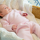 Girl's Quilted Pant Set, Pink