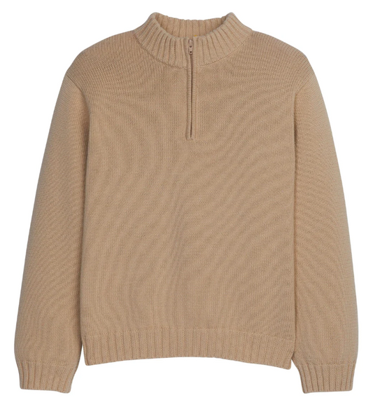 Quarter Zip Sweater, Oatmeal