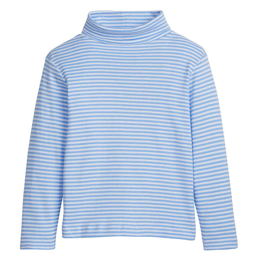 Light Vista Blue Stripe Turtleneck