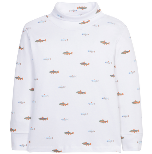 Fish Printed Turtleneck