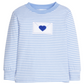 Love Letter Applique Lt Blue Stripe T-Shirt