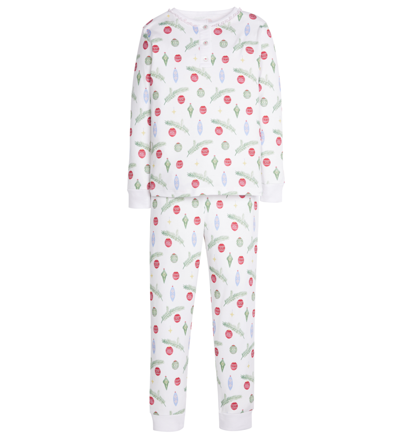 Girl's Ornaments Ruffled Printed Jammies