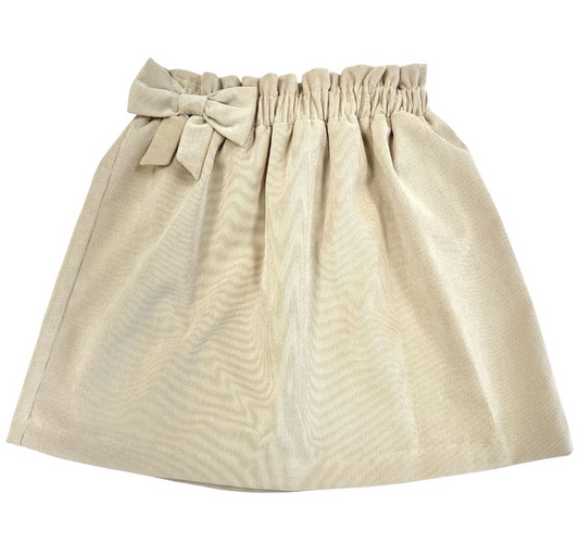 Paperbag Skirt, Stone Corduroy