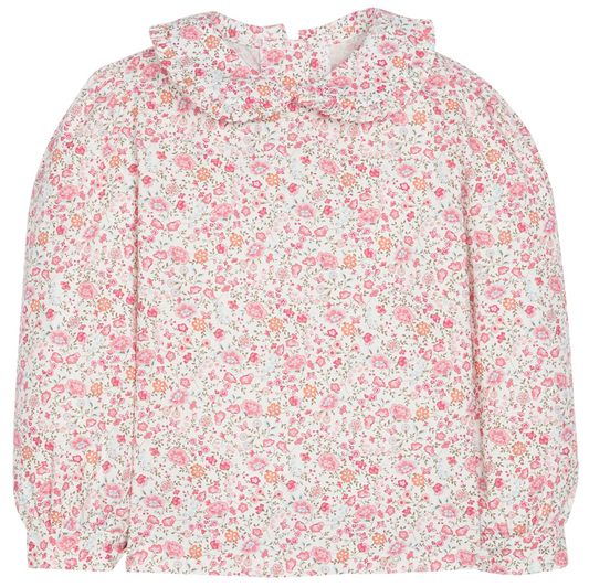 Ruffled Peter Pan Blouse, Pemberley Floral