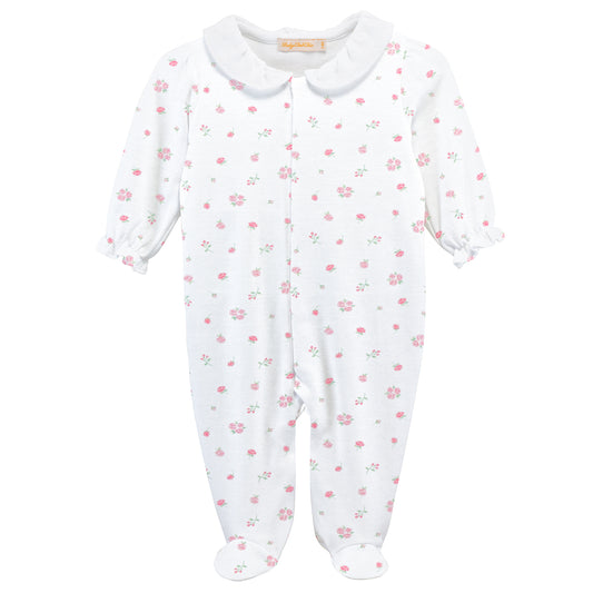 Printed Footie, Tiny Rosebud