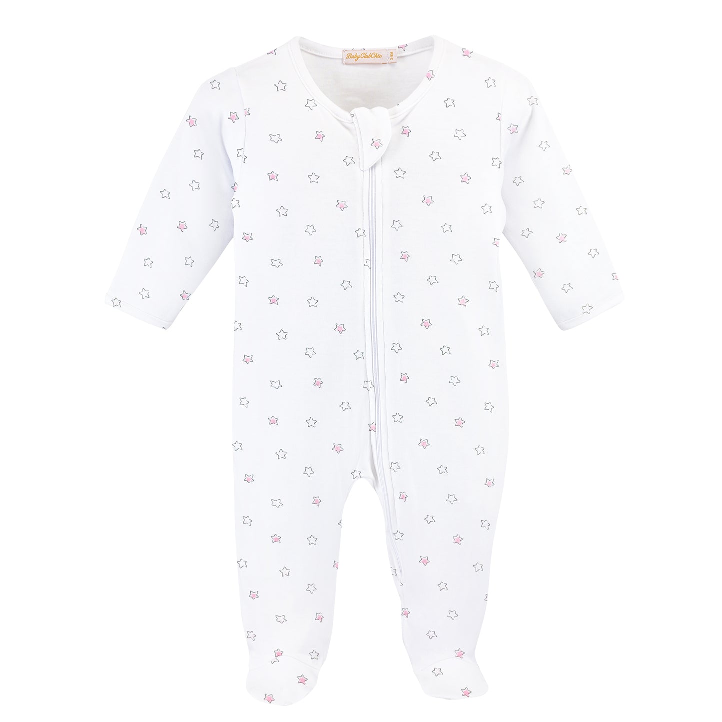 Printed Zipped Footie, Little Stars