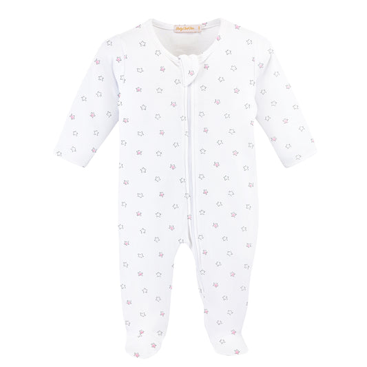 Printed Zipped Footie, Little Stars