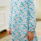 Flanders Blue Poppy Long Sleeve A-Line Dress