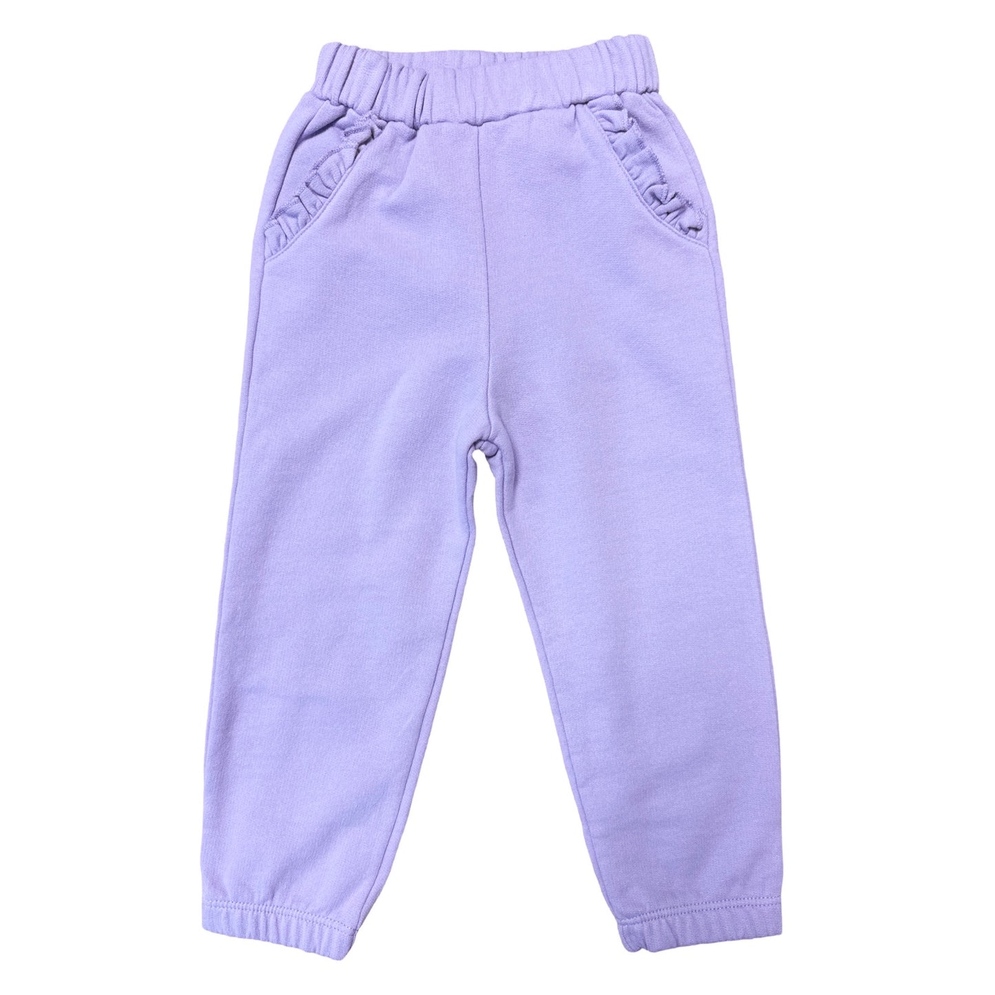 Girl's Fleece Lavender Ruffle Pocket Sweatpants