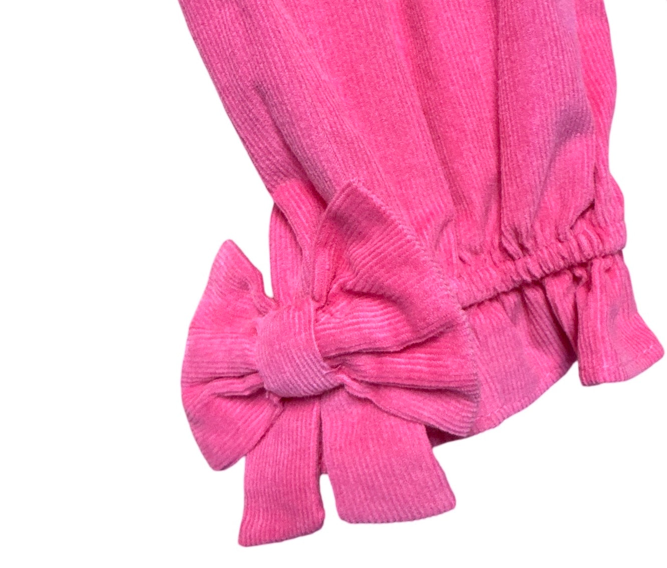 Noelle Side Bow Hot Pink Corduroy Pants