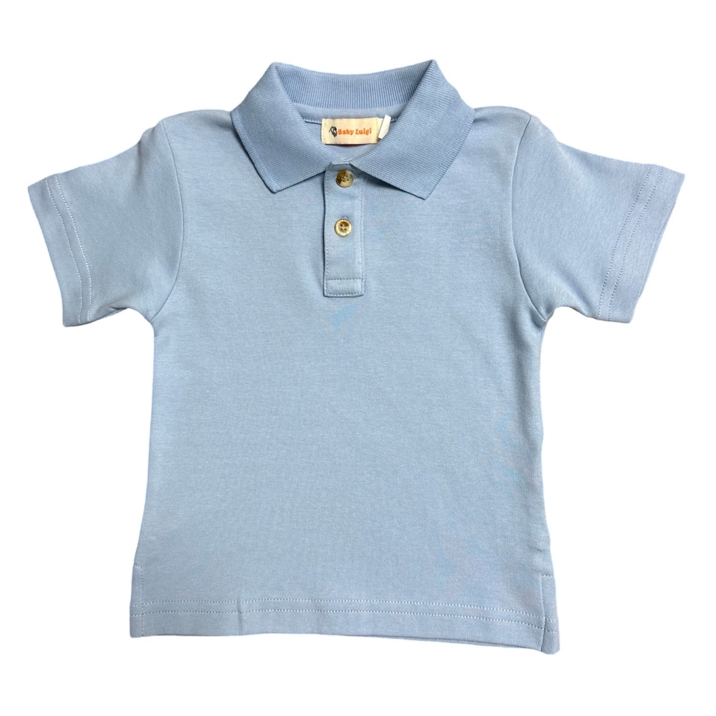 Short Sleeve Polo Shirt, Sky Blue