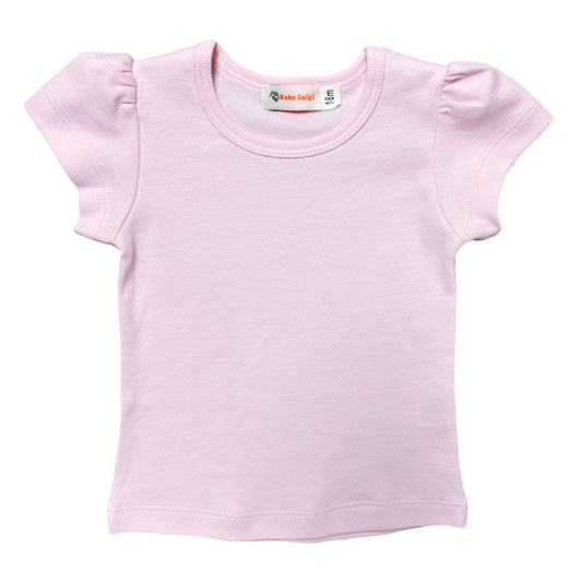 Girl Short Cap Sleeve T-Shirt, Pink