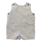 Boy's Blue Stripe John John with Baseball Bat Embroidery