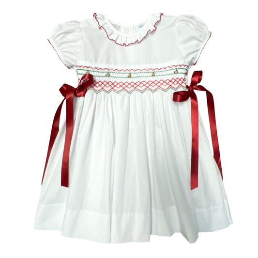 Girl's Holly Smocked Dress with Side Ties