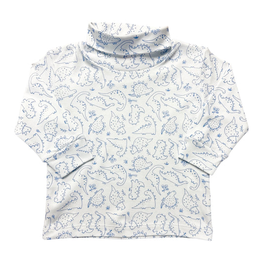 Boy's Dino Print Turtleneck