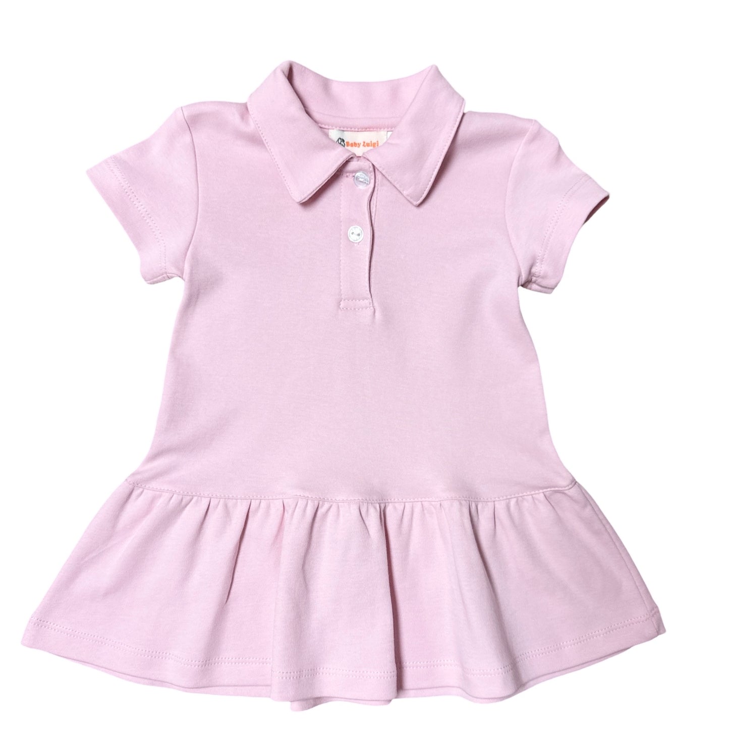 Short Sleeve Light Pink Polo Dress