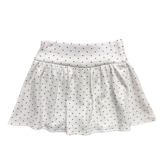 Girl's Hearts Print Skort