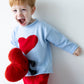 Rollneck Sweater, Red Heart