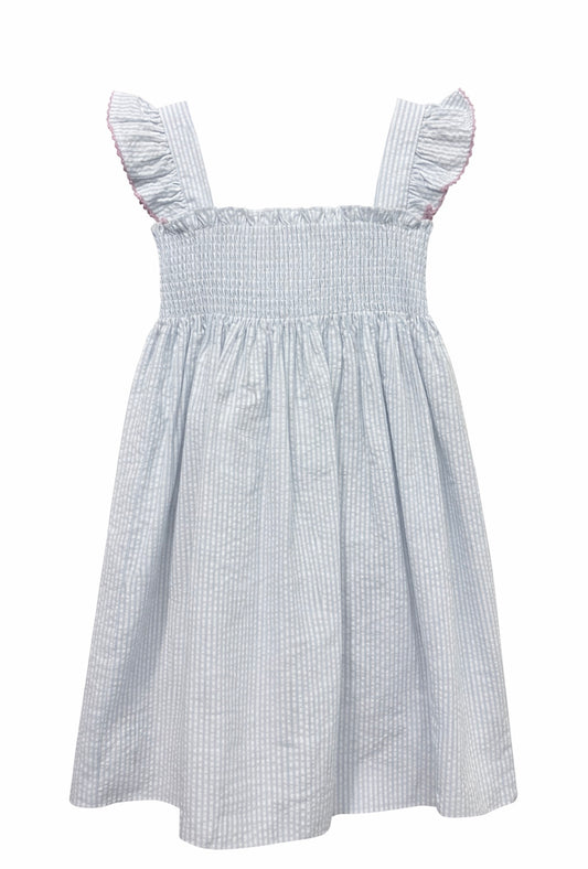 Donna Smocked Seersucker Sundress