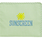 Large Roadie Zip Pouch, Gingham Leaf Green