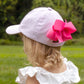 Pink Golf Cart Embroidered Seersucker Baseball Cap