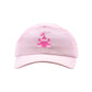 Pink Castle Embroidered Seersucker Baseball Cap