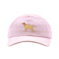 Pink Dog Embroidered Seersucker Baseball Cap