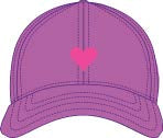 Kids Baseball Hat, Heart Jelly Roll