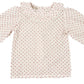 Christmas White & Red Plumetti Girl's Blouse