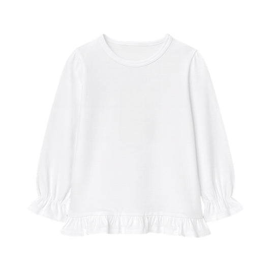 Long Sleeve Ruffle Swing Top