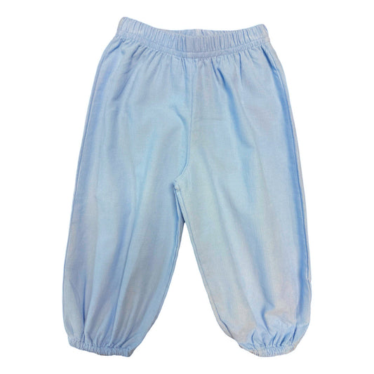 Boy's Corduroy Sky Blue Cinched Ankle Pants